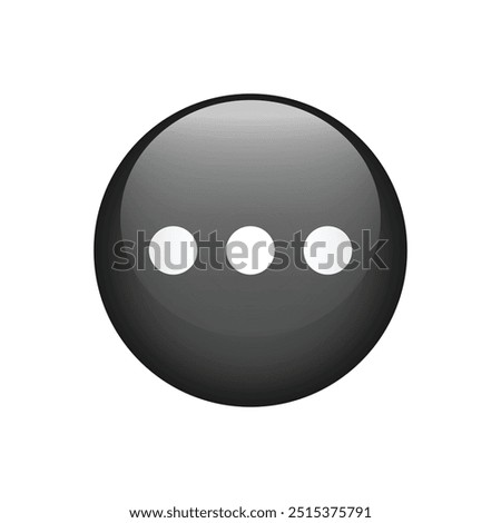 Read more dots icon on white background. Vector