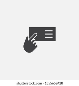 read more Glyph icon. Simple sign illustration. read more symbol design. Can be used for web, print and mobile