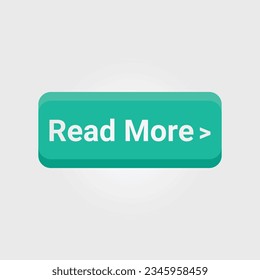 read more green cartoon button. flat cartoon trend modern minimal logotype graphic art design isolated on white background. concept of simple following a link or see all the text on web site or page