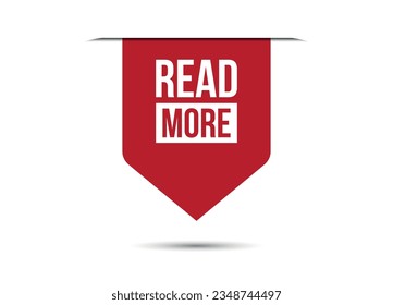 read more red banner design vector illustration