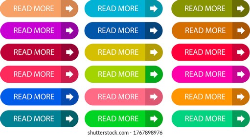 Read more web button set. Web Isolated on white background. Vector Illustration.