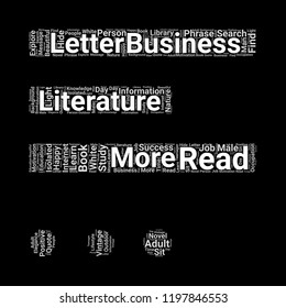 Read more word cloud vector concept