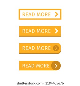 Read more yellow set buttons. Vector illustration