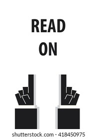 READ ON typography vector illustration