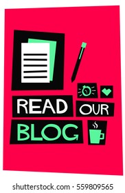 Read Our Blog (Flat Style Vector Illustration Post Design)