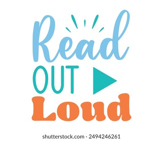 read out loud retro typography design