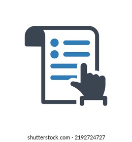 Read paper icon (Simple vector illustration)