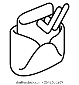 Read Receipt 3d icon vector style for communication user interface Line style.