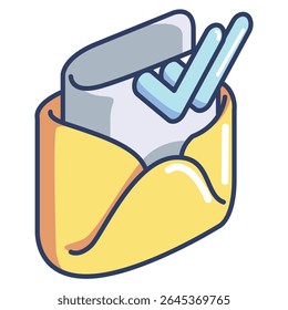 Read Receipt 3d icon vector style for communication user interface Lineal Color style.
