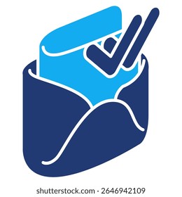 Read Receipt 3d icon vector style for communication user interface Dualtone style.