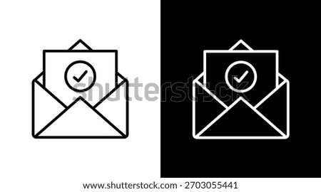 Read Receive White Icon Set Design