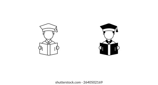 Read set icon with white background vector stock illustration