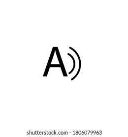 Read The Sign Aloud. Letter A And Vibration