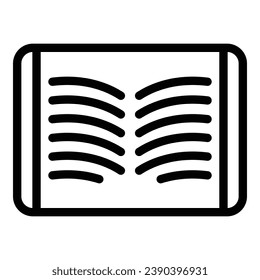Read study icon outline vector. Digital book. Online library