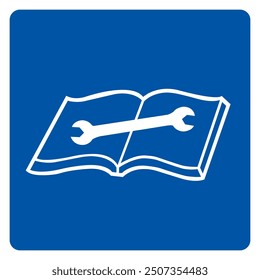 Read Technical Manual Symbol Sign,Vector Illustration, Isolated On White Background Label.EPS10 