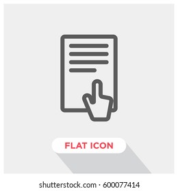 Read text vector icon, learning symbol. Modern, simple flat vector illustration for web site or mobile app