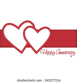 Read Two Hearts Entwined Happy Anniversary Card Vector