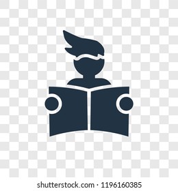 Read vector icon isolated on transparent background, Read transparency logo concept