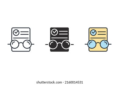 Readability icons  symbol vector elements for infographic web