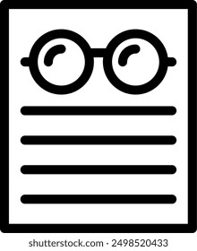 Readability Line Vector Icon Design