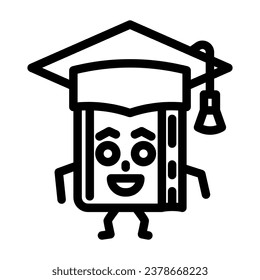 Lesebuchsymbol-Icon-Vektorgrafik. Leserbuchzeichen. isoliertes Kontursymbol