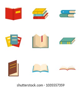 Reader icons set. Cartoon set of 9 reader vector icons for web isolated on white background