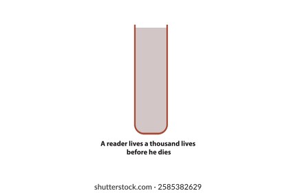 a reader lives a thousand lives before he dies, world book day vector illustration