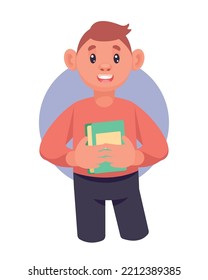 reader man with book character