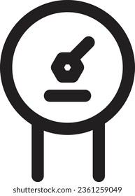 Icono de esquema de trabajo de la válvula de lectura