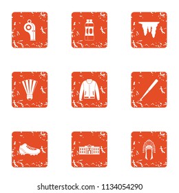 Readiness icons set. Grunge set of 9 readiness vector icons for web isolated on white background