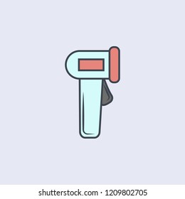 reading bar code colored outline icon. One of the collection icons for websites, web design, mobile app