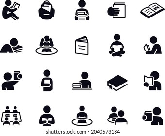 Reading black  Icons vector design 