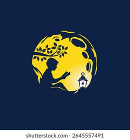 reading a book abstract logo modern style