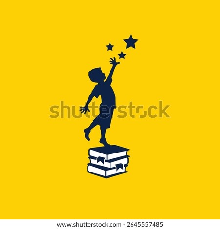 reading a book abstract logo modern style