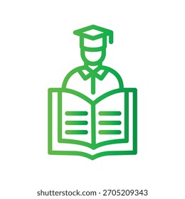 Livro de leitura Gradiente de cor ícone do vetor de ilustração que pode facilmente modificar ou editar 