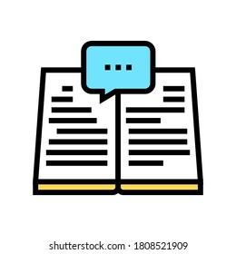 vector de icono de color de libro de lectura. cartel del libro de lectura. ilustración de símbolo aislado