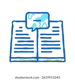 reading book doodle icon sketch vector. reading book sign. isolated symbol illustration