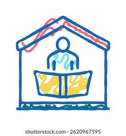 reading book doodle icon sketch vector. reading book sign. isolated symbol illustration