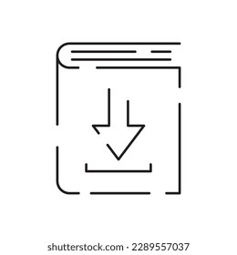 Reading book education Audio book line or outline web icon - Office supplies