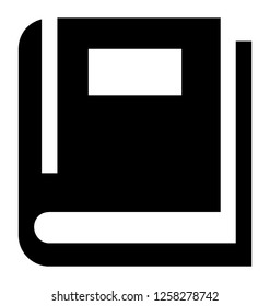 Reading book glyph icon vector