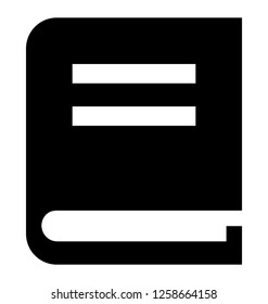 Reading book glyph icon vector