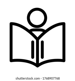 reading book icon. Back to school edition. Vector