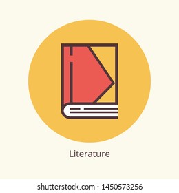 reading book icon. Flat illustration of reading book vector icon 