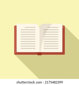 Reading book icon flat vector. Online study. Career skill