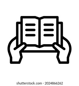 gráfico vectorial de ilustración de icono de libro de lectura