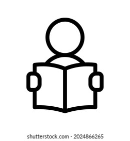 gráfico vectorial de ilustración de icono de libro de lectura