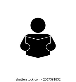 Reading book icon isolated on white background