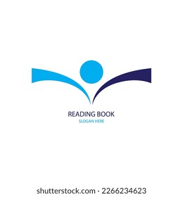 Reading Book icon logo free vector