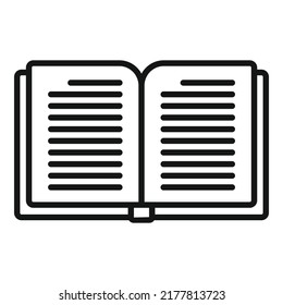 Reading book icon outline vector. Online study. Career skill