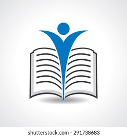 Reading book icon stock vector